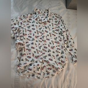 NWOT Floral Button-down Shirt